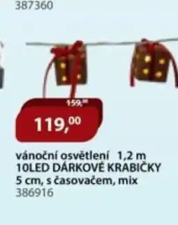 M.A.T. Vánoční osvětlení 1,2 m 10led dárkové krabičky , s časovačem, mix 386916 nabídka