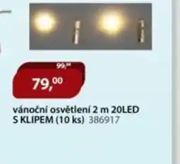 M.A.T. Vánoční osvětlení 2 m 20led s klipem (10 ks) 386917 nabídka