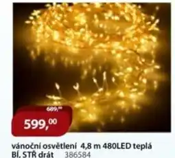M.A.T. Vánoční osvětlení 480led teplá bi, stř drát 386584 nabídka