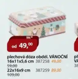 M.A.T. Plechová dóza obdél. vánoční nabídka