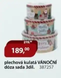 M.A.T. Plechová kulatá vánoční dóza sada 3díl. 387257 nabídka