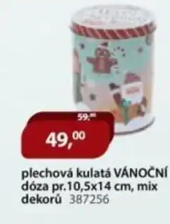 M.A.T. Plechová kulatá vánoční dóza pr. mix dekorů 387256 nabídka
