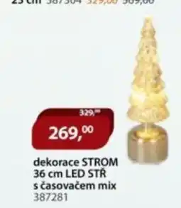 M.A.T. Dekorace strom 36 cm led stř s časovačem mix 387281 nabídka