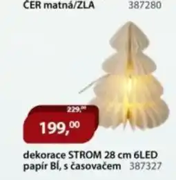 M.A.T. Dekorace strom 6led papír bí, s časovačem 387327 nabídka