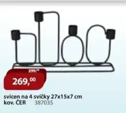 M.A.T. Svícen na 4 svíčky kov. čer nabídka