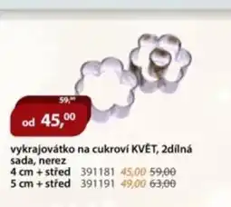M.A.T. Vykrajovátko na cukroví květ, 2dílná sada, nerez nabídka