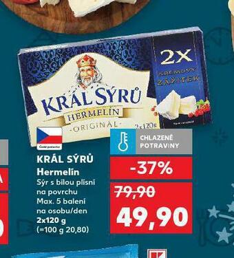 Kaufland Král sýrů hermelín nabídka