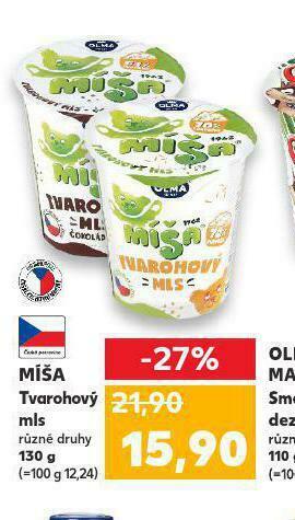 Kaufland Míša tvarohový mls nabídka