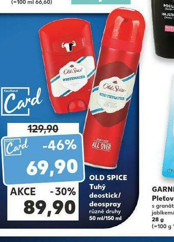 Kaufland Old spice tuhý deodorant / deospray nabídka