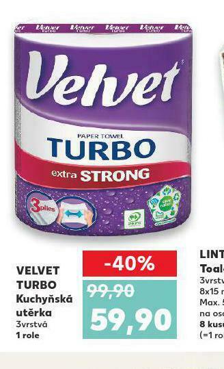 Kaufland Velvet turbo kuchyňská utěrka nabídka