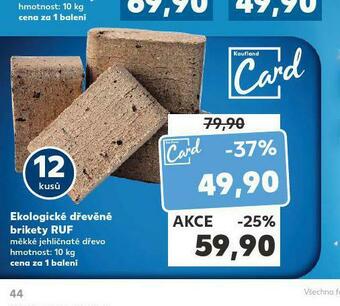 Kaufland Ekologické dřevěné brikety ruf nabídka