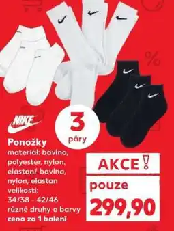 Kaufland Ponožky Nike nabídka