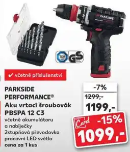 Kaufland PARKSIDE PERFORMANCE Aku vrtačí šroubovák PBSPA 12 C3 nabídka
