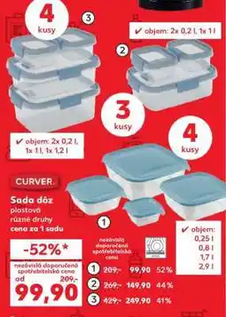Kaufland CURVER Sada dóz nabídka