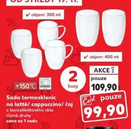 Kaufland Sada termosklenic na latté/cappuccino/čaj nabídka