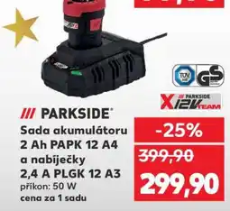 Kaufland PARKSIDE Sada akumulátoru 2 Ah PAPK 12 A4 a nabíječky 2,4 A PLGK 12 A3 nabídka
