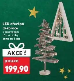 Kaufland LED Dřevěná dekorace nabídka