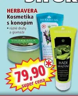 Norma HERBAVERA Kosmetika s konopím nabídka