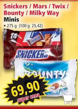 Norma Snickers / Mars / Twix / Bounty / Milky Way nabídka
