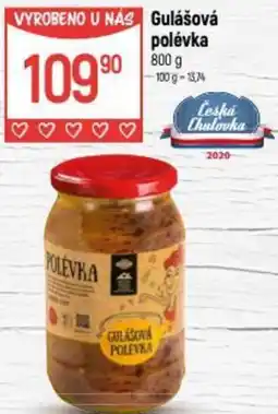 Globus Gulášová polévka nabídka