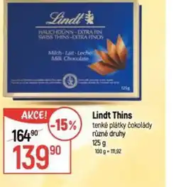 Globus Lindt Thins nabídka