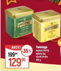 Globus Twinings sypaný černý, zelený čaj nabídka