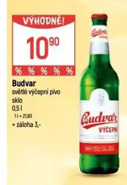 Globus Budvar světlé výčepní pivo nabídka