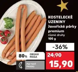 Kaufland Kostelecké uzeniny Javořické párky premium nabídka