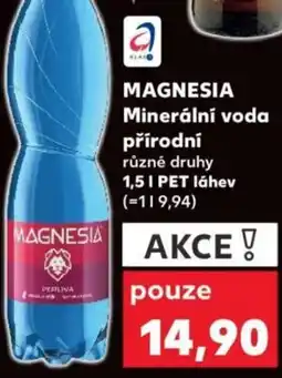Kaufland MAGNESIA Minerální voda přírodní nabídka
