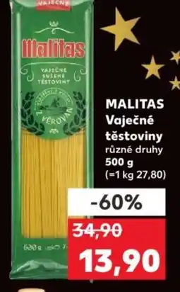 Kaufland MALITAS Vaječné těstoviny nabídka