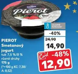 Kaufland OLMA Pierot Smetanový jogurt nabídka