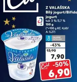 Kaufland Z VALAŠSKA Bílý jogurt/Bifido jogurt nabídka