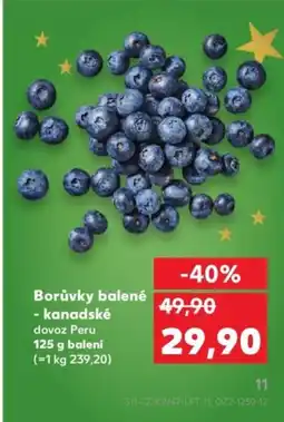 Kaufland Borůvky balené - kanadské nabídka
