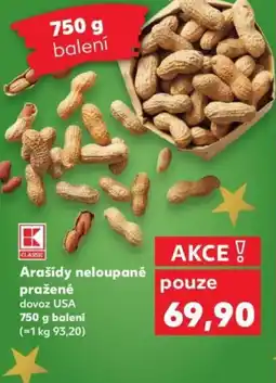 Kaufland Arašídy neloupané pražené nabídka