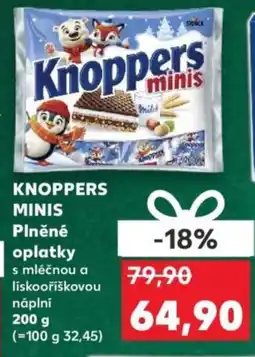 Kaufland KNOPPERS Minis Plněné oplatky nabídka
