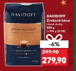 Kaufland DAVIDOFF Zrnková káva nabídka