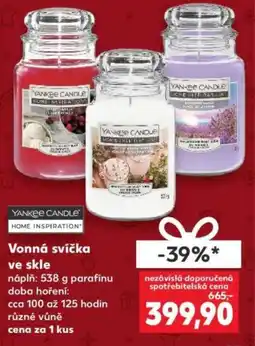 Kaufland Vonná svíčka ve skle nabídka