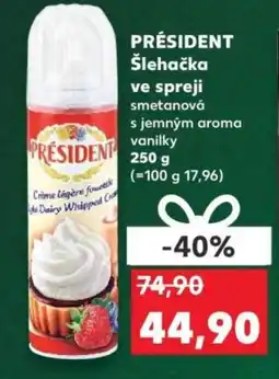 Kaufland PRÉSIDENT Šlehačka ve spreji nabídka