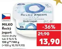Kaufland MILKO Řecký jogurt nabídka