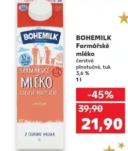 Kaufland BOHEMILK Farmářské mléko nabídka