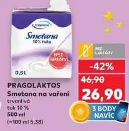 Kaufland PRAGOLAKTOS Smetana na vaření nabídka
