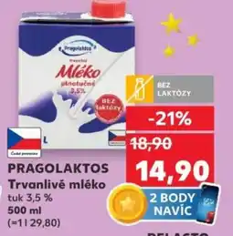 Kaufland PRAGOLAKTOS Trvanlivé mléko nabídka