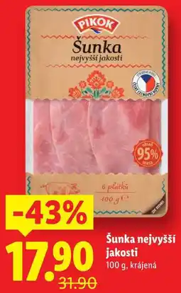 Lidl Šunka nejvyšší jakosti, 100 g nabídka