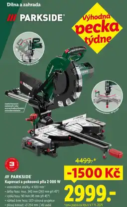 Lidl PARKSIDE Kapovací a pokosová pila 2 000 W nabídka