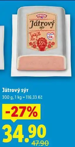 Lidl Játrový sýr, 300 g nabídka