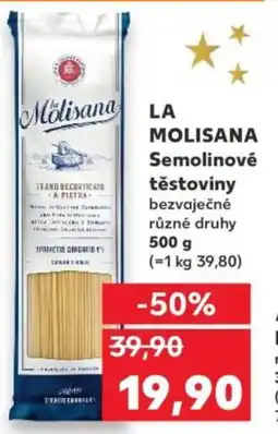 Kaufland LA MOLISANA Semolinové těstoviny nabídka