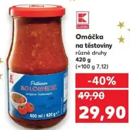 Kaufland Omáčka na těstoviny nabídka
