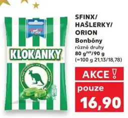 Kaufland SFINX/ HAŠLERKY/ ORION Bonbóny nabídka