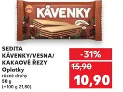 Kaufland SEDITA Kávenky/Vesna/ Kakaové řezy Oplatky nabídka