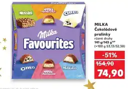 Kaufland MILKA Čokoládové pralinky nabídka